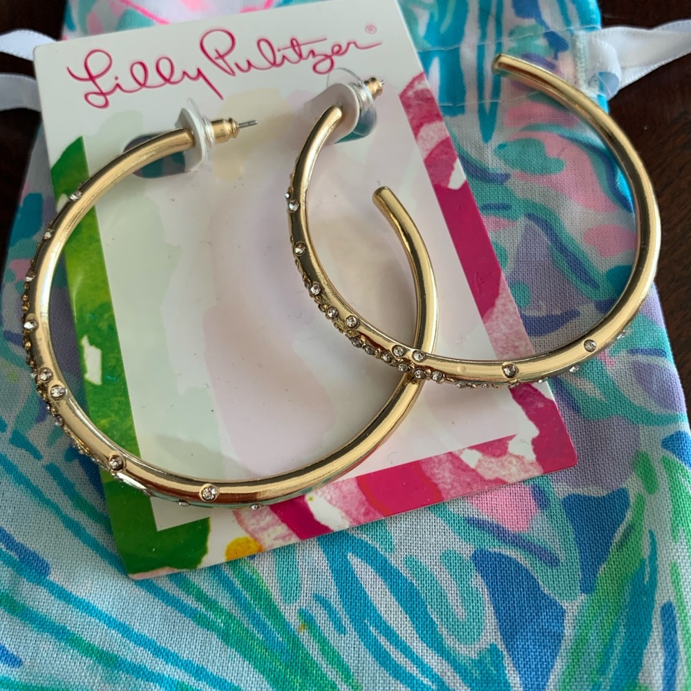 NWT Lilly Pulitzer hoop earrings. New never worn.